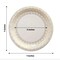 25 Pack White Paper Plates with Gold Basketweave Rim 7" Disposable Party Plates